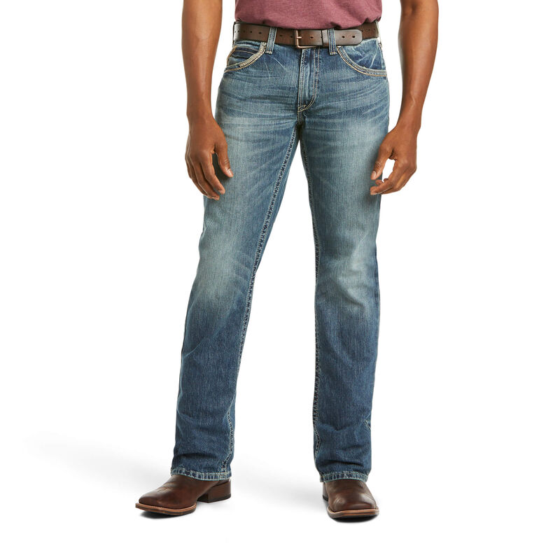 Ariat Jeans Herren - M5 Slim Gambler Stackable Straight Leg Blau ( IHLXB-1045 )
